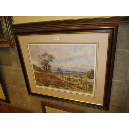 524 - James McIntosh Patrick, Signed Print, Furrows at Tullybaccart, 638/850