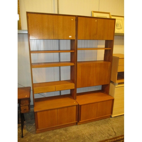 566 - Two G Plan Teak Display Units, 76cm each