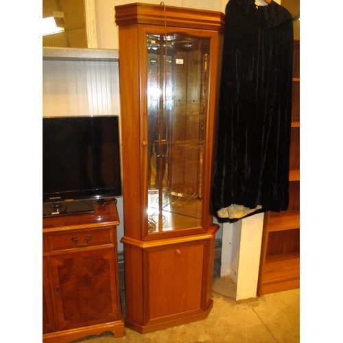 569 - Sutcliffe Teak and Glazed Corner Cabinet