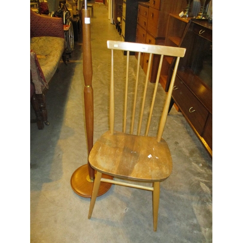 585 - Ercol Chair and a Standard Lamp Pillar