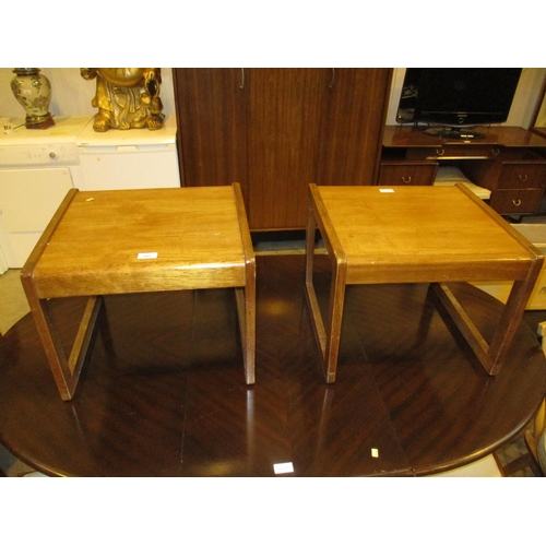 593 - Pair of Teak Lamp Tables