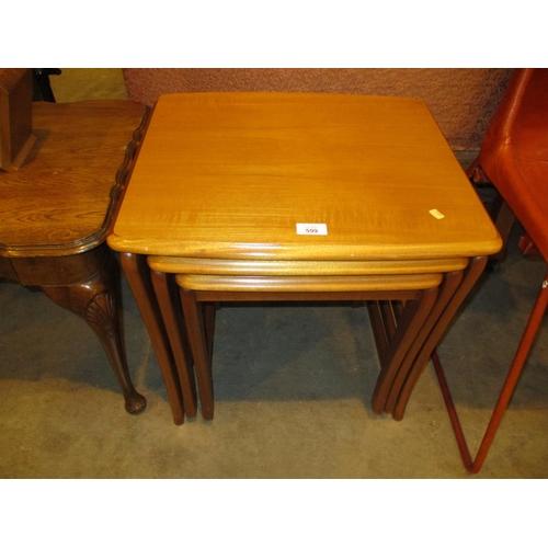 599 - Teak Nest of 3 Tables