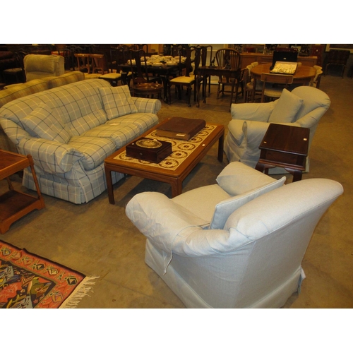 619 - Slip Covered 3 Piece Lounge Suite