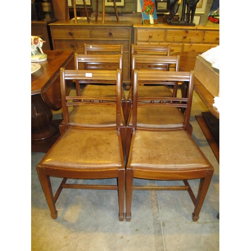 651 - Set of 6 Mahogany Ball Back Dining Chairs