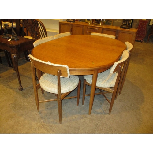 663 - G Plan Teak Extending Dining Table with 6 Chairs