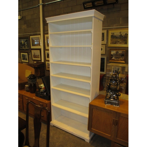 665 - Tall White Bookshelves, 90cm