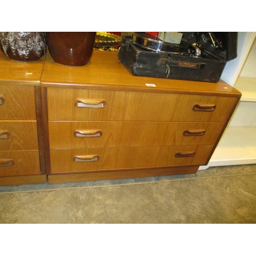 666 - G Plan Teak Chest of 3 Drawers, 81cm