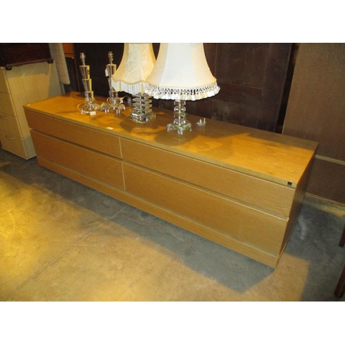 688 - Skovby Light Wood Entertainment Unit, 190cm