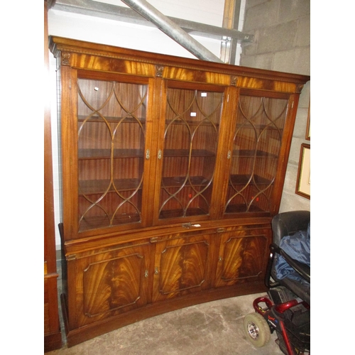 694 - Reproduction Mahogany Library Bookcase, 170cm