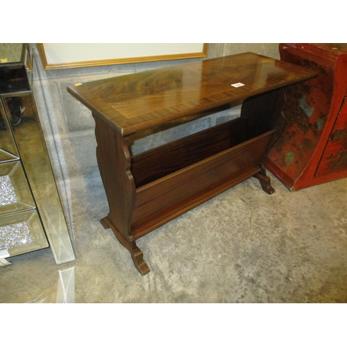 709 - Reproduction Mahogany News Rack Table