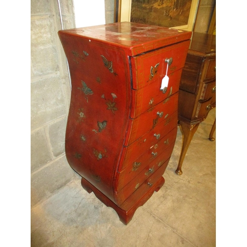 713 - Chinoiserie Decorated Chest of 7 Drawers