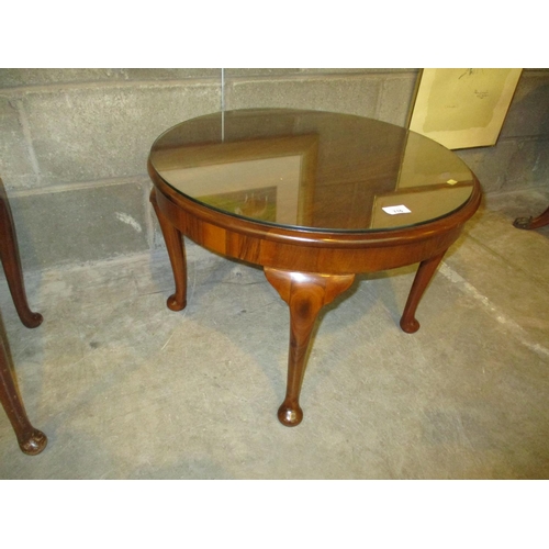 716 - Circular Walnut Coffee Table, 60cm