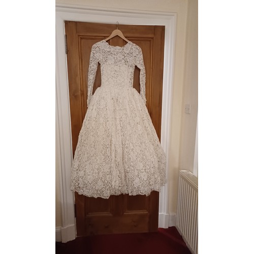 147 - 1920's and 1950's Wedding Dresses, 2 Christening Gowns, Band Jacket, Kilt and Hat