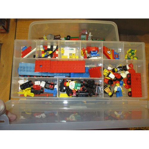 25 - Six Boxes of Lego etc, (the green circular piece has been withdrawn and added into lot 14)
