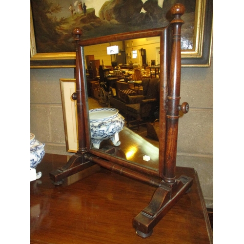 115 - 19th Century Mahogany Toilet Mirror