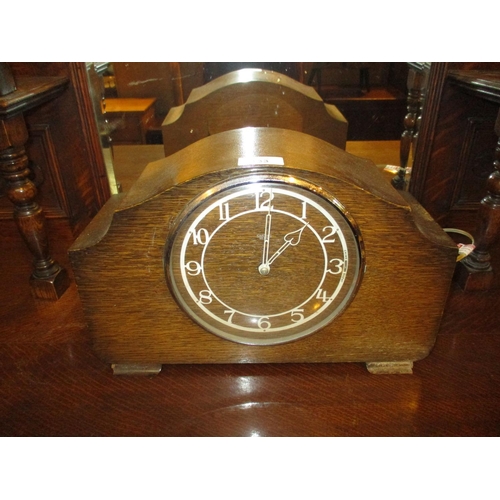 133 - Smiths Oak Case Mantel Clock