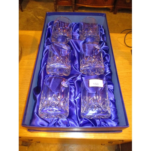 150 - Boxed Set of 6 Edinburgh Crystal Whisky Tumblers