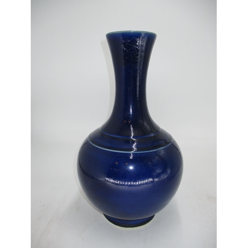 176 - Chinese Porcelain Blue Glazed Vase, 38cm