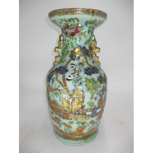 177 - Chinese Porcelain Vase Painted with Flowers, Birds and Butterflies, 42cm