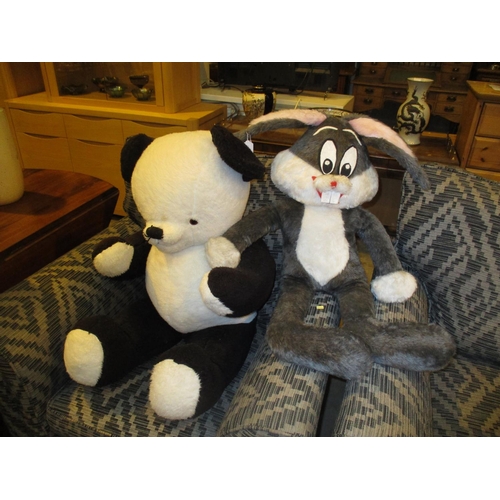 179 - Bugs Bunny and Panda Soft Toys