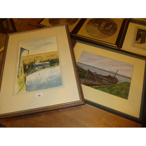 183 - Two Paintings of Fishing Boats