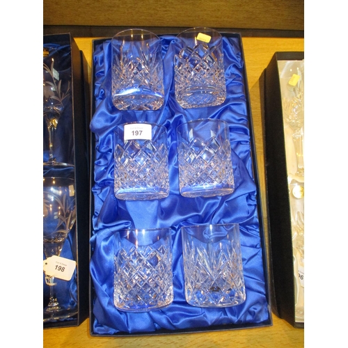 197 - Boxed Set of 6 Edinburgh Crystal Whisky Tumblers