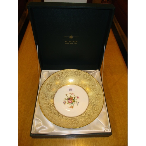 202 - Boxed Minton Brocade Bowl