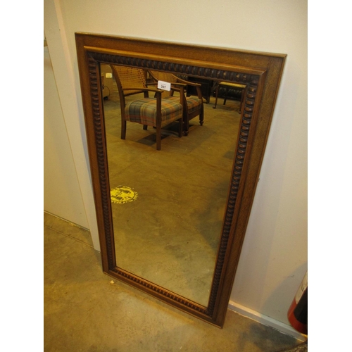 207 - Oak Frame Wall Mirror, 107x62cm