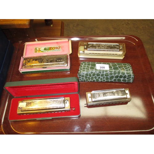 208 - Three Hohner and Bandmaster Mouth Organs