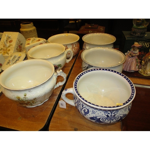 221 - Six Victorian Chamber Pots