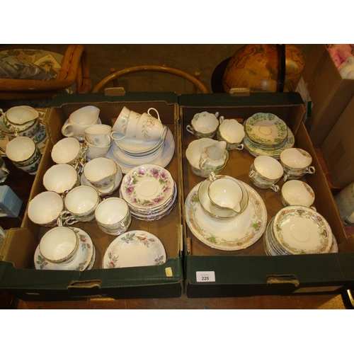 228 - Two Boxes of Tea China Including Susie Cooper 18 Piece Tea Set