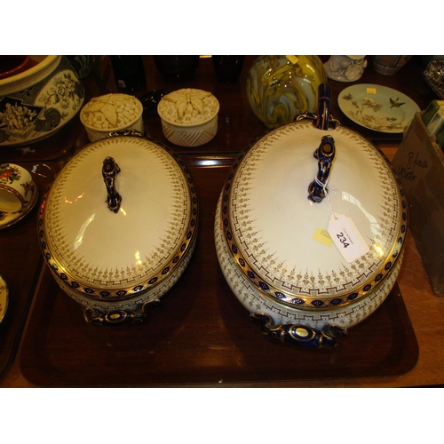 234 - Royal Doulton Soup Tureen with Ladle and Vegetable Tureen