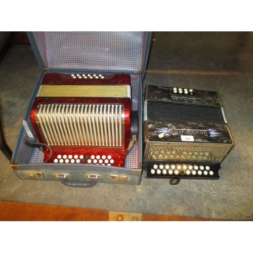 254 - Hohner Trichard III Accordion and a Faulty Hohner Double Ray Accordion