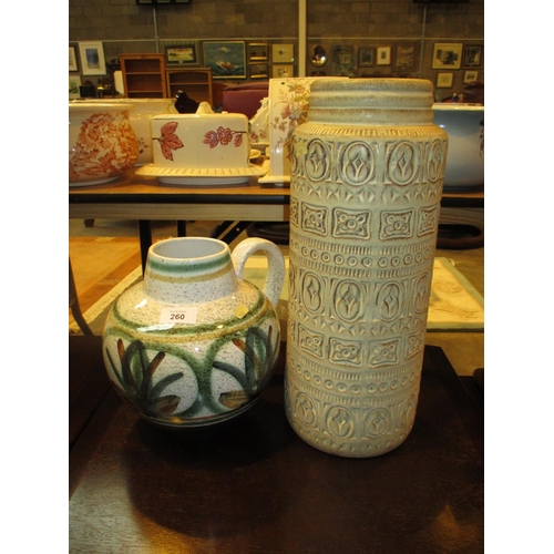 260 - West German Pottery Vase and a Cinque Ports Vase