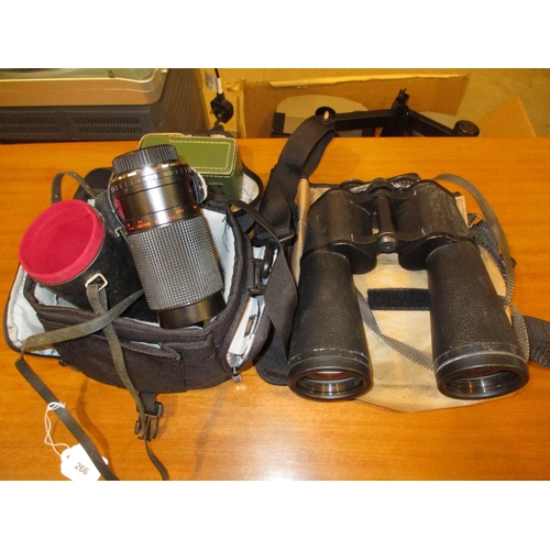 266 - Kronus 20x60 Binoculars, Formula 5 Camera Lens etc