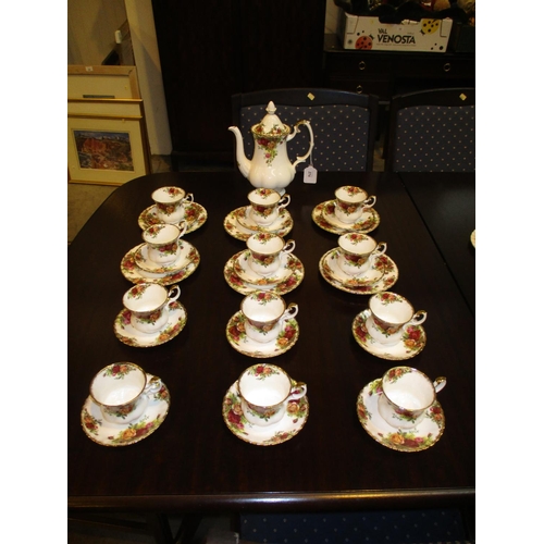 274 - Royal Albert Old Country Roses 31 Piece Coffee Set