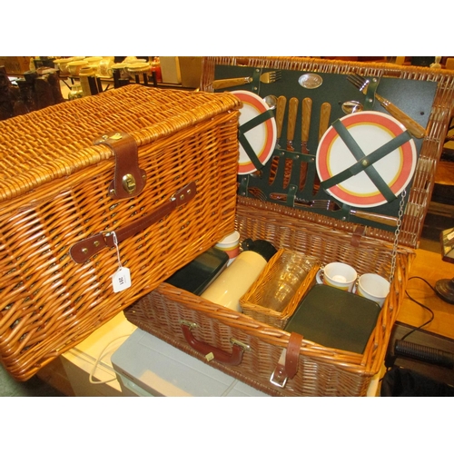 281 - Wicker Hamper and Picnic Case