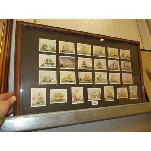 301 - Framed Set of Players Cigarette Cards