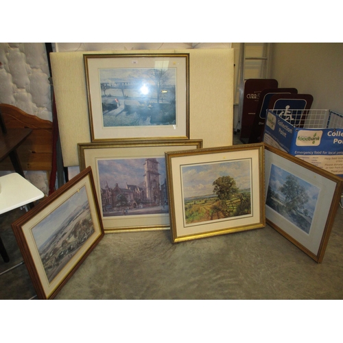 306 - Three Signed James McIntosh Patrick Prints and 2 Unsigned (5)