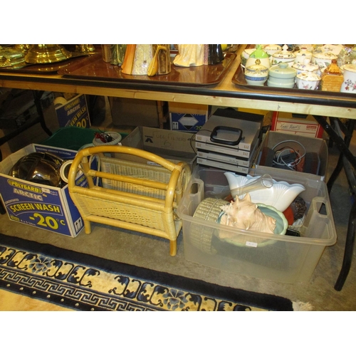 67 - Pioneer Music System, News Rack and 5 Boxes of Decorative Items etc