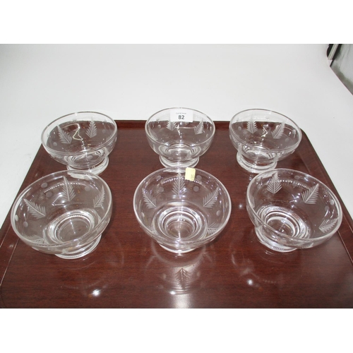 82 - Set of 6 Stuart Crystal Sundae Dishes