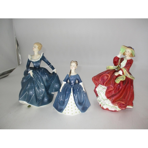 316 - Three Royal Doulton Figures - Debbie HN2385, Fragrance HN2334, Top O The Hill HN1834