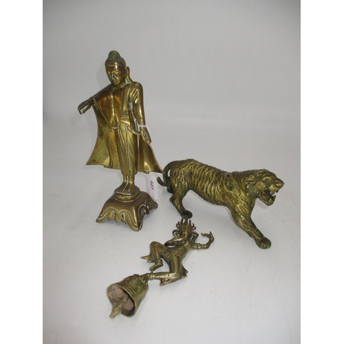 327 - Eastern Brass Tiger and 2 Figures