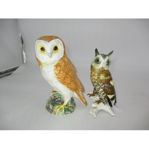 328 - Beswick Owl 1046 and a Continental Porcelain Owl