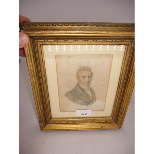 339 - 19th Century Watercolour of Col. George Smith, 15x11cm