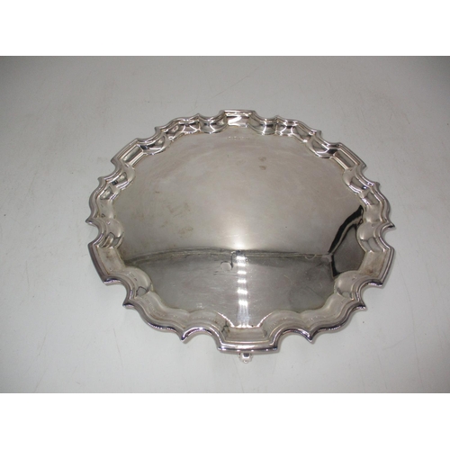 349 - Modern Silver Shaped Border Salver, 546g