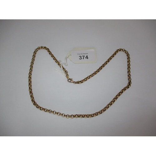 374 - 9ct Gold Necklace, 9.8g