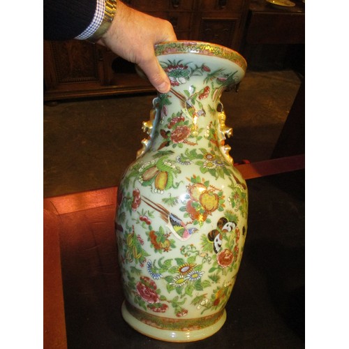 177 - Chinese Porcelain Vase Painted with Flowers, Birds and Butterflies, 42cm