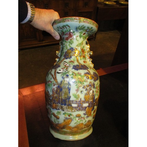 177 - Chinese Porcelain Vase Painted with Flowers, Birds and Butterflies, 42cm