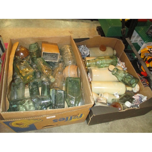 71 - Two Boxes of Vintage Bottles etc